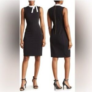 Calvin Klein Neck Tie Sheath Dress